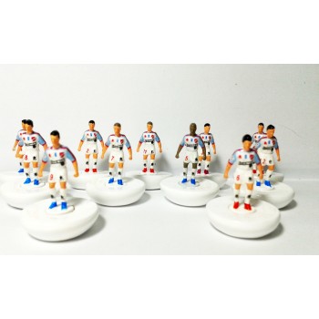 Subbuteo Andrew Table SoccerPanionios 2017-18 away kit on Classic Hasbro Bases